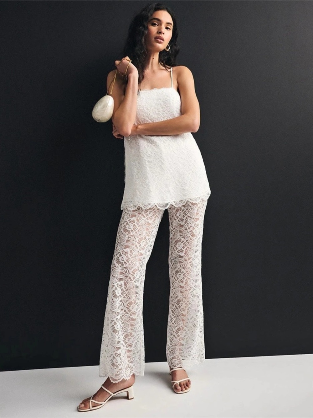 Bra-Free white Lace SET!!!